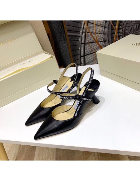 Cheap Reps Jimmy Choo Ray 65mm Slingback Pumps In Black Leather