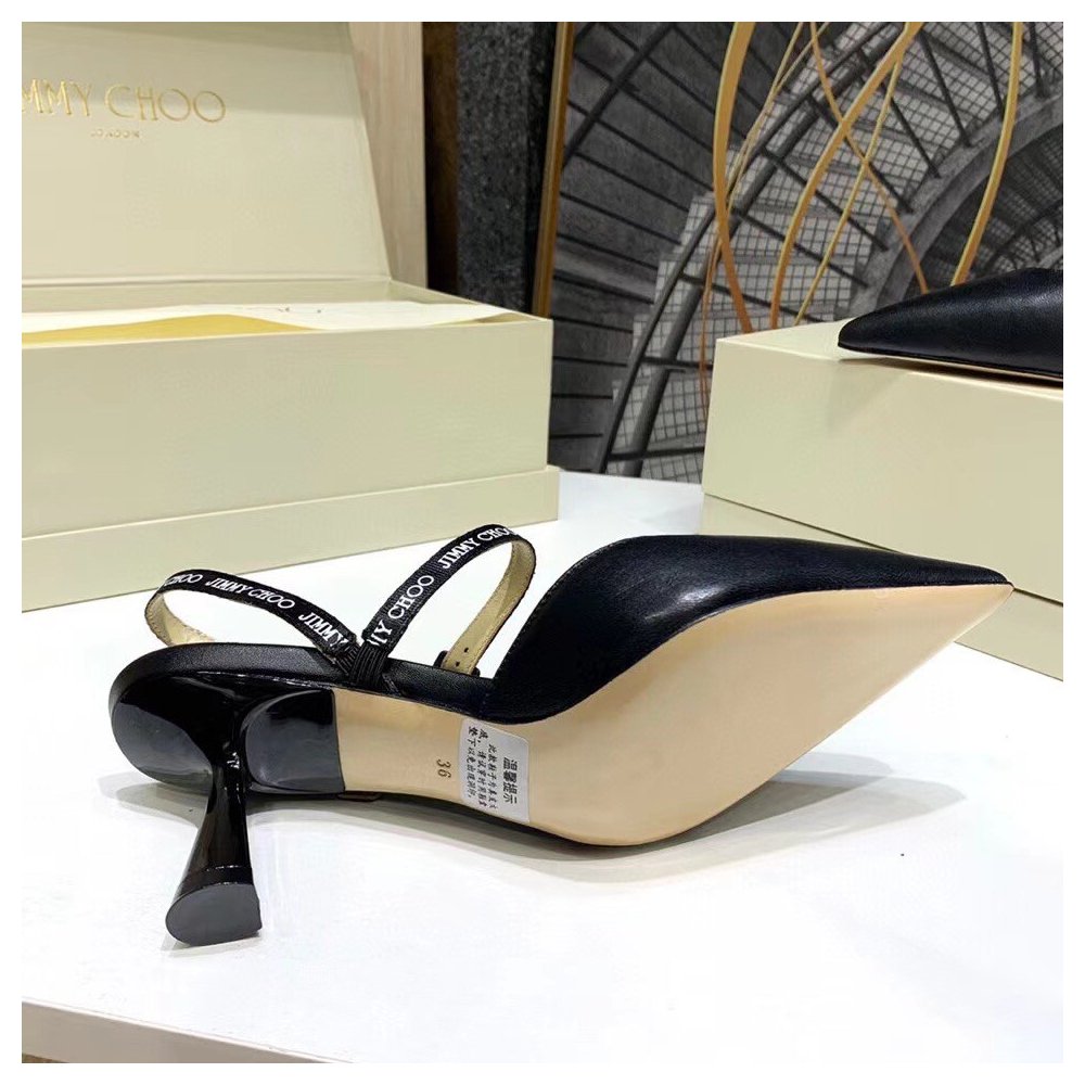 Cheap Reps Jimmy Choo Ray 65mm Slingback Pumps In Black Leather