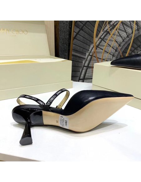 Cheap Reps Jimmy Choo Ray 65mm Slingback Pumps In Black Leather