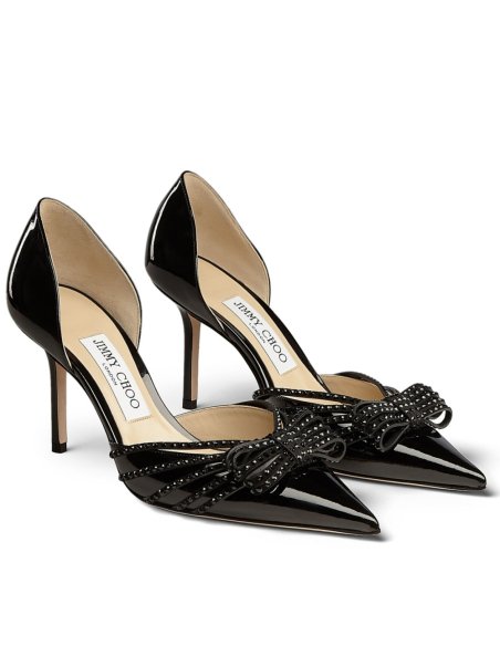 Cheap Reps Jimmy Choo Kaitence 85mm Pumps In Black Patent Leather