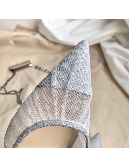 Cheap Reps Jimmy Choo Love 85mm Pumps In Glitter Fabric and Tulle