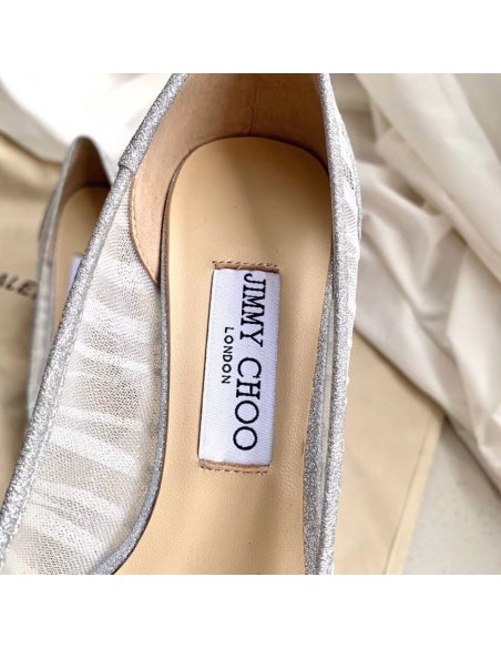 Cheap Reps Jimmy Choo Love 85mm Pumps In Glitter Fabric and Tulle