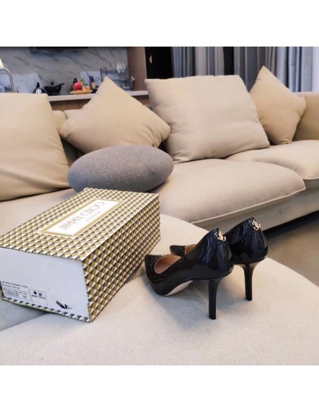 Cheap Reps Jimmy Choo Love 85mm Pumps In Black Patent Leather