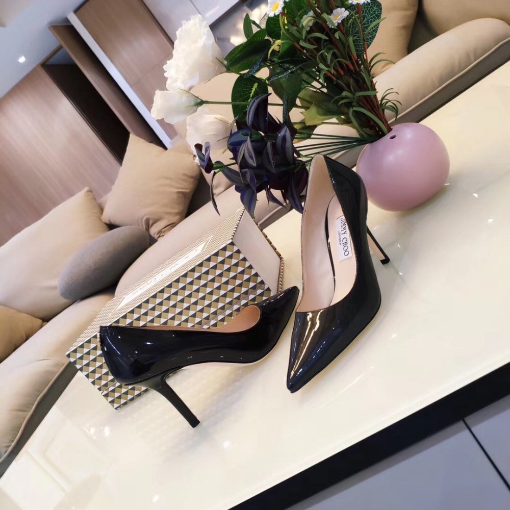 Cheap Reps Jimmy Choo Love 85mm Pumps In Black Patent Leather