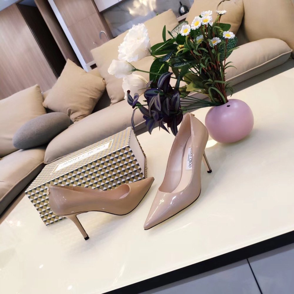 Cheap Reps Jimmy Choo Love 85mm Pumps In Poudre Patent Leather