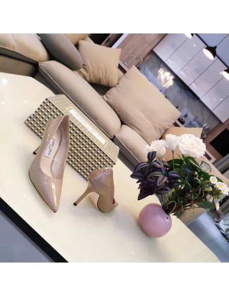 Cheap Reps Jimmy Choo Love 85mm Pumps In Poudre Patent Leather