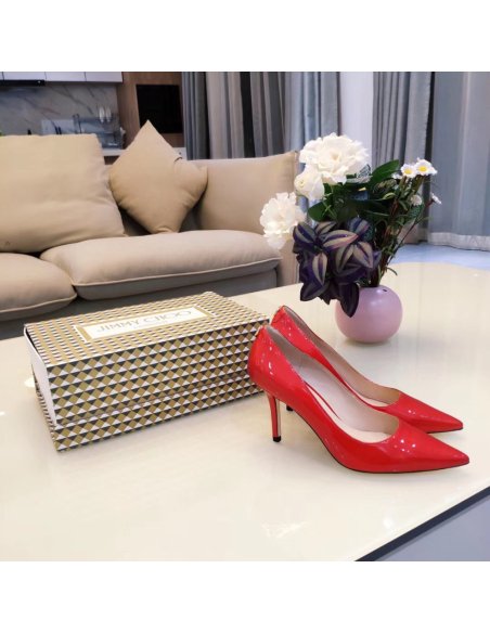 Cheap Reps Jimmy Choo Love 85mm Pumps In Red Patent Leather