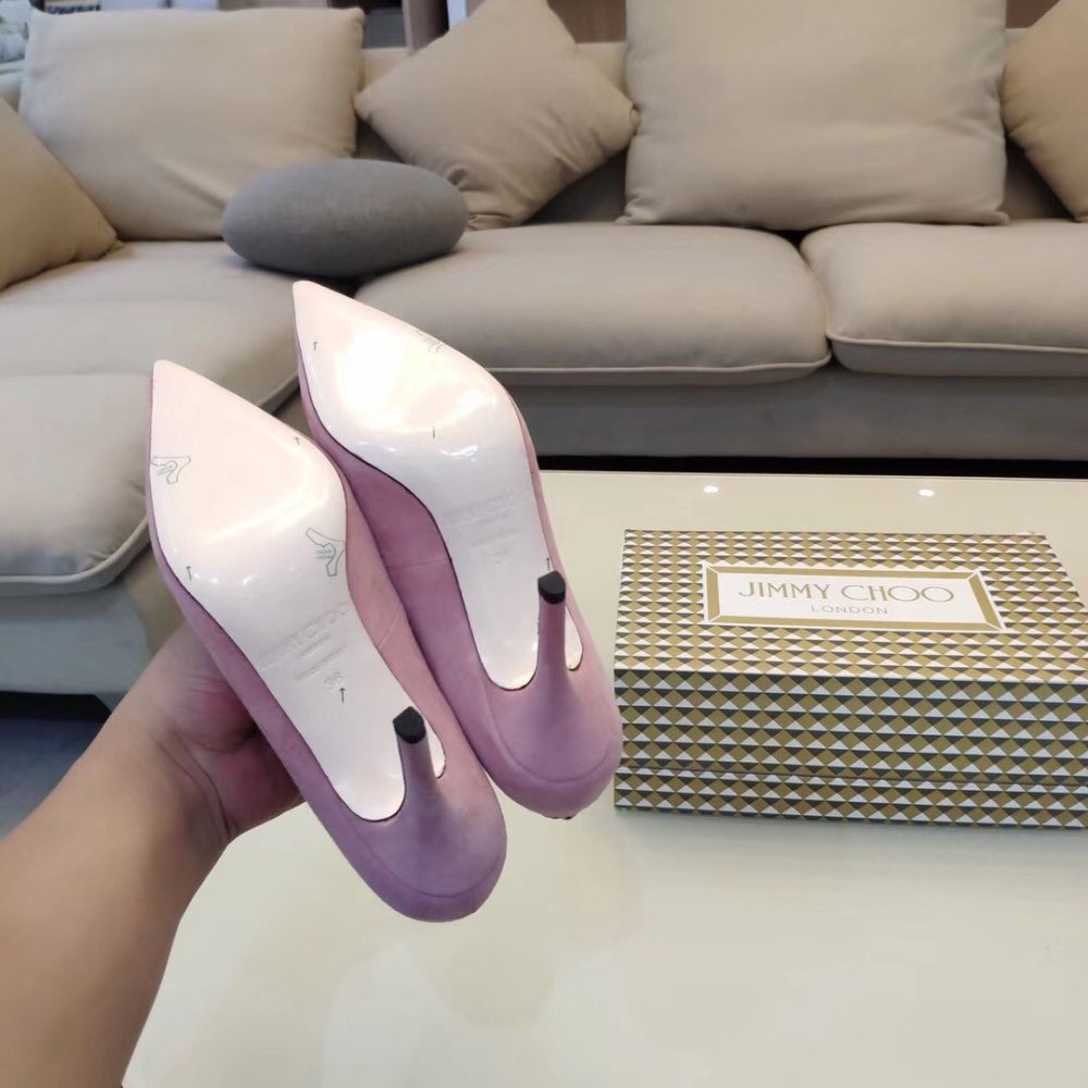 Cheap Reps Jimmy Choo Love 85mm Pumps In Pink Suede Leather