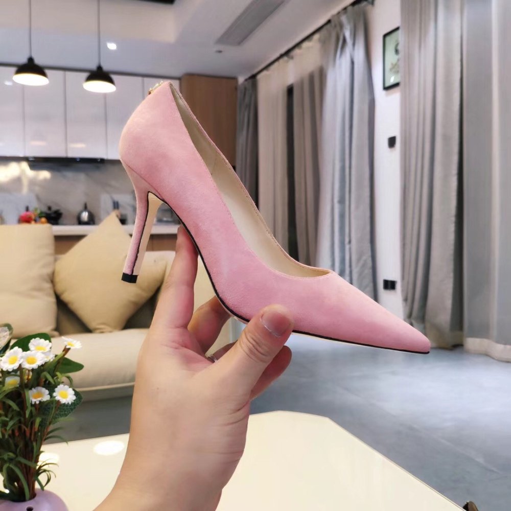 Cheap Reps Jimmy Choo Love 85mm Pumps In Pink Suede Leather
