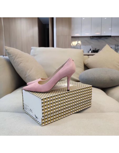 Cheap Reps Jimmy Choo Love 85mm Pumps In Pink Suede Leather