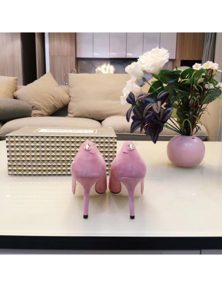 Cheap Reps Jimmy Choo Love 85mm Pumps In Pink Suede Leather