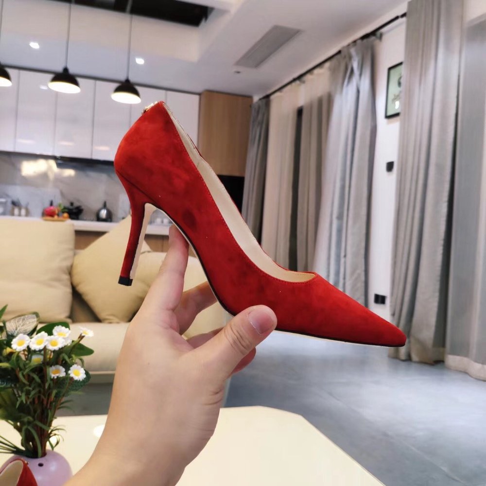 Cheap Reps Jimmy Choo Love 85mm Pumps In Red Suede Leather