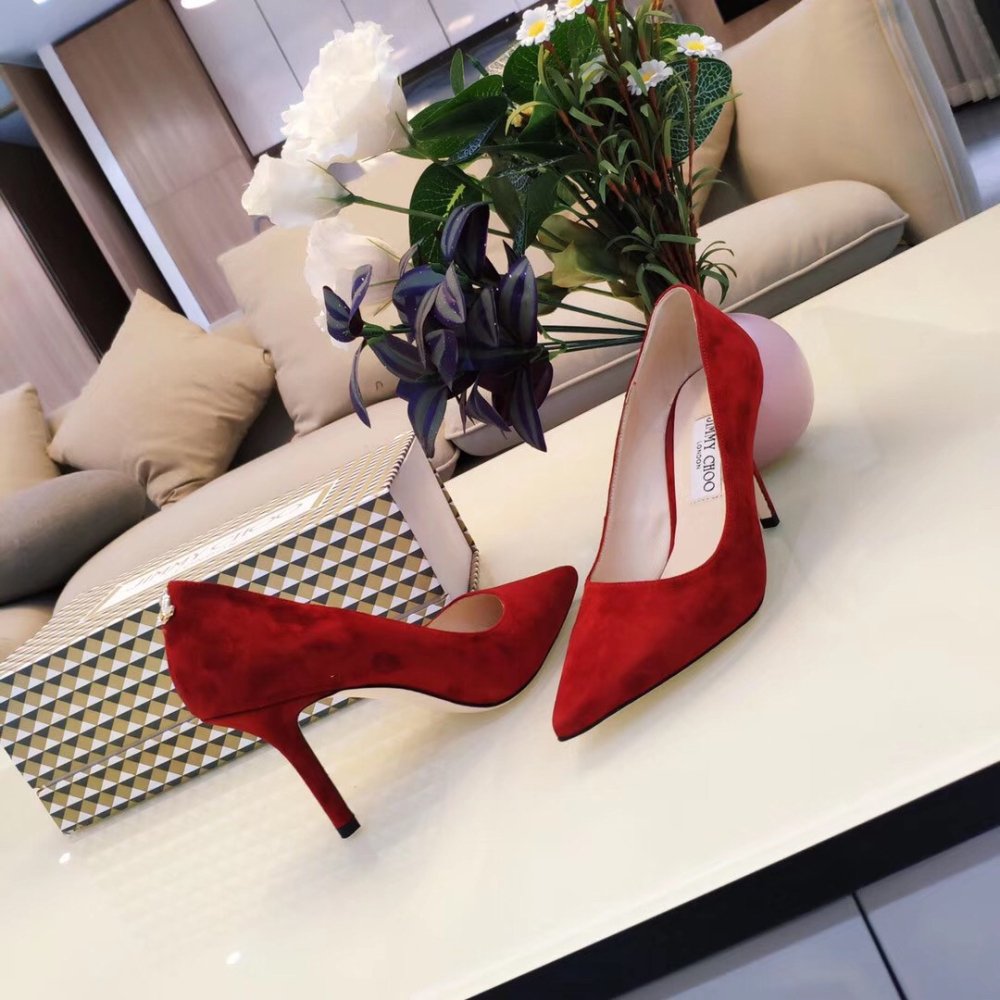 Cheap Reps Jimmy Choo Love 85mm Pumps In Red Suede Leather