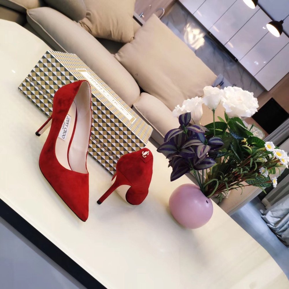 Cheap Reps Jimmy Choo Love 85mm Pumps In Red Suede Leather