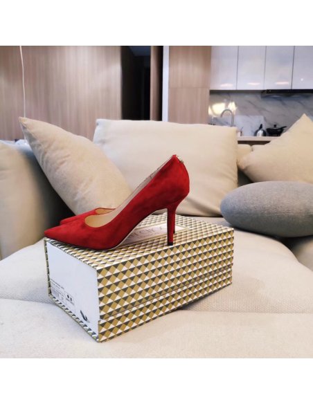 Cheap Reps Jimmy Choo Love 85mm Pumps In Red Suede Leather