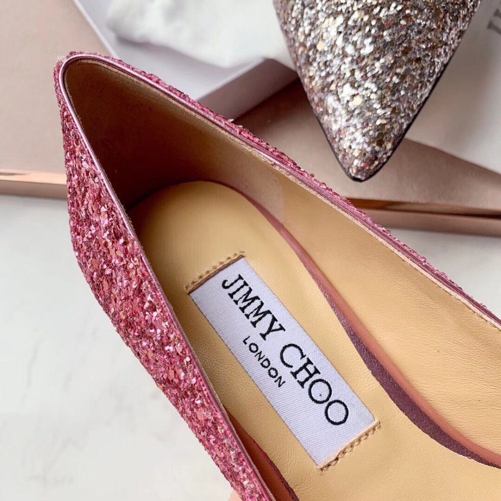 Cheap Reps Jimmy Choo Romy 60mm Pumps In Silver and Red Glitter