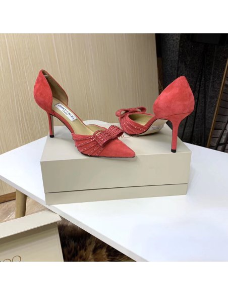 Cheap Reps Jimmy Choo Kaitence 85mm Pumps In Fuchsia Suede Leather