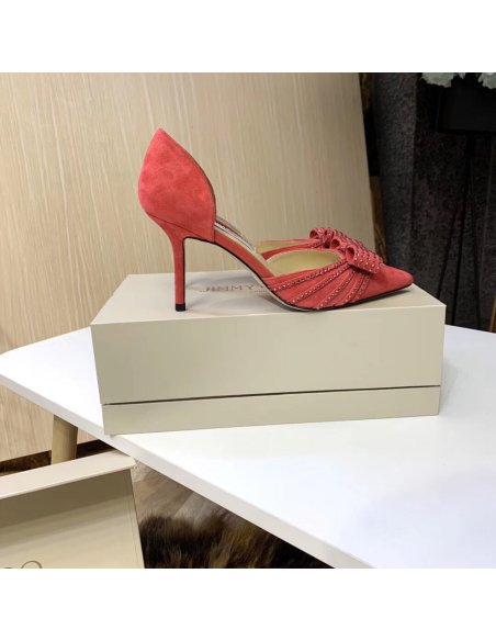 Cheap Reps Jimmy Choo Kaitence 85mm Pumps In Fuchsia Suede Leather