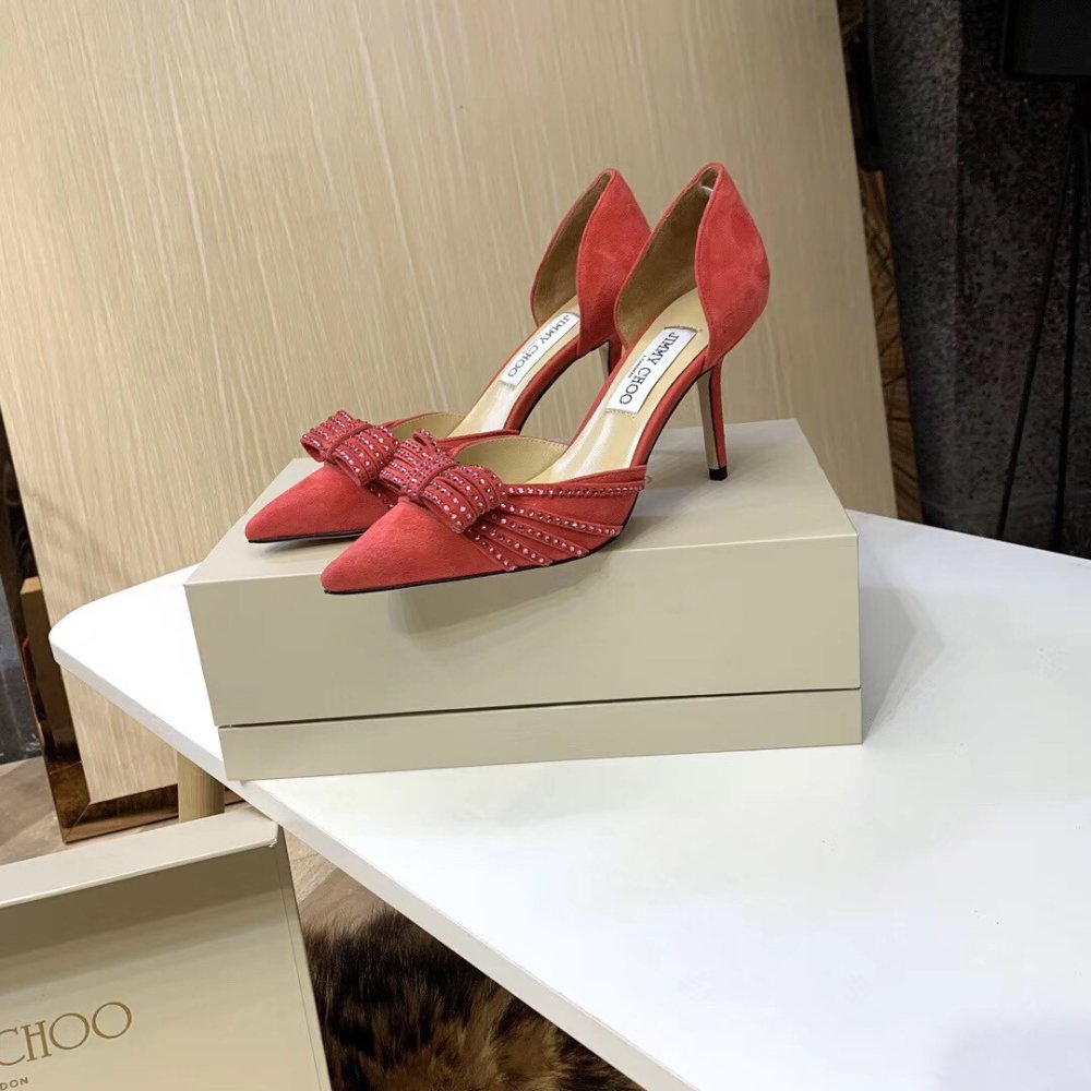Cheap Reps Jimmy Choo Kaitence 85mm Pumps In Fuchsia Suede Leather