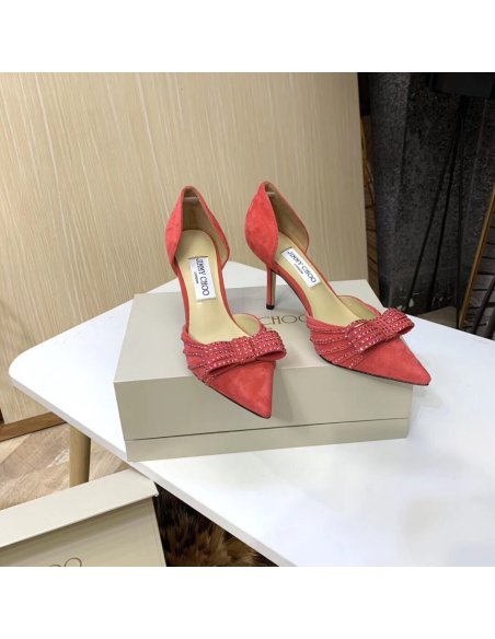 Cheap Reps Jimmy Choo Kaitence 85mm Pumps In Fuchsia Suede Leather