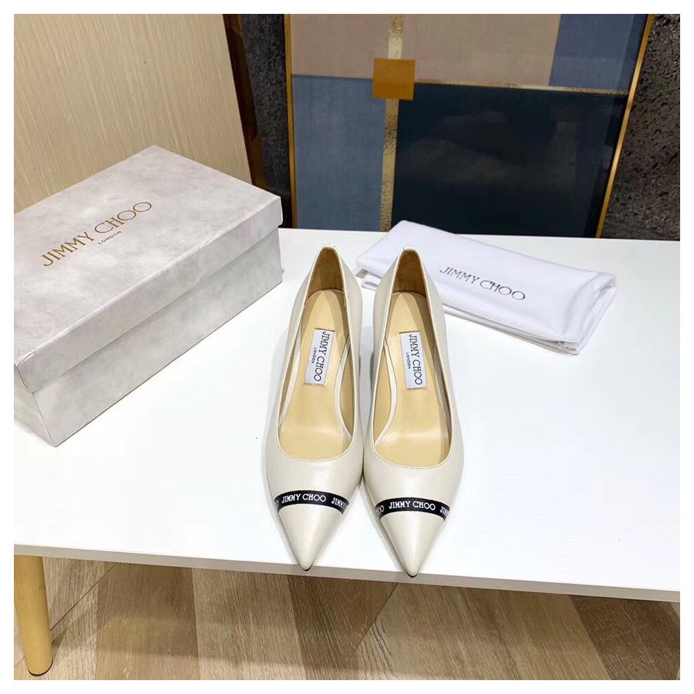 Cheap Reps Jimmy Choo Rene 65mm Pumps In White Lambskin