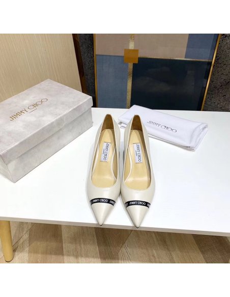 Cheap Reps Jimmy Choo Rene 65mm Pumps In White Lambskin