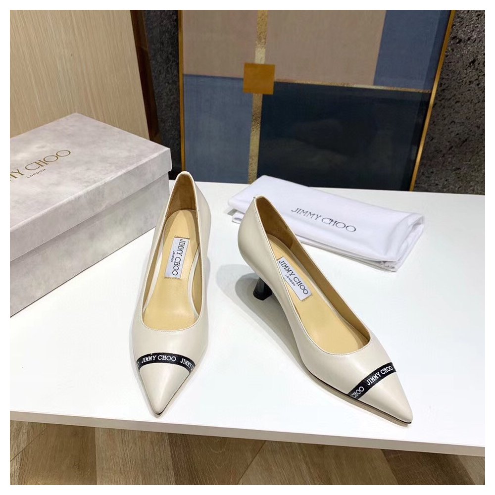 Cheap Reps Jimmy Choo Rene 65mm Pumps In White Lambskin