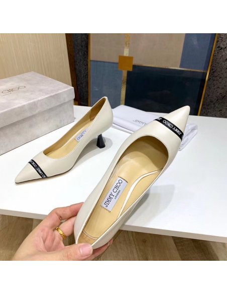 Cheap Reps Jimmy Choo Rene 65mm Pumps In White Lambskin