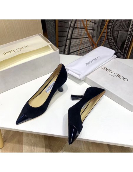 Cheap Reps Jimmy Choo Rene 65mm Pumps In Black Suede