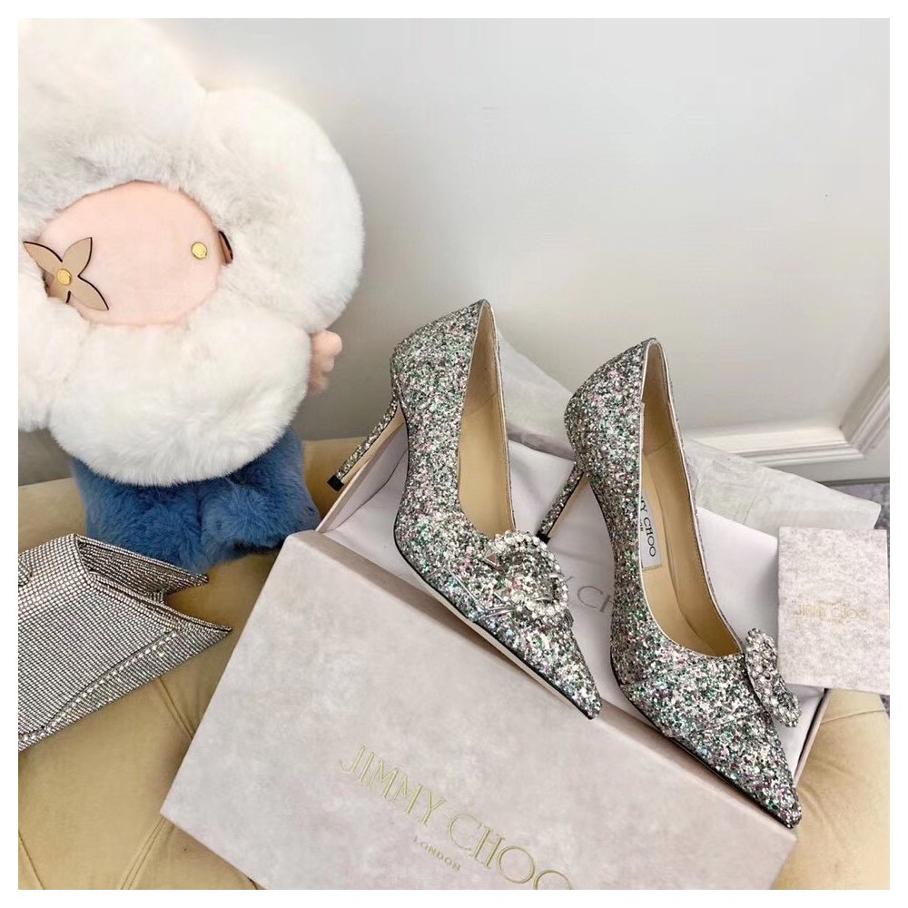 Cheap Reps Jimmy Choo Saresa 85mm Pumps In Glitter