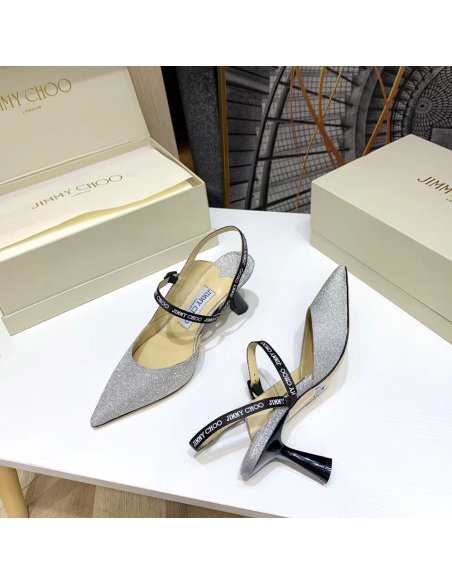 Cheap Reps Jimmy Choo Ray 65mm Slingback Pumps In Glitter