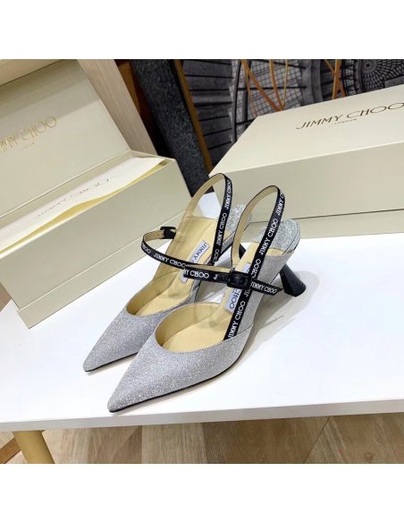 Cheap Reps Jimmy Choo Ray 65mm Slingback Pumps In Glitter