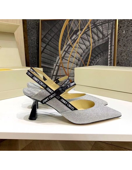 Cheap Reps Jimmy Choo Ray 65mm Slingback Pumps In Glitter
