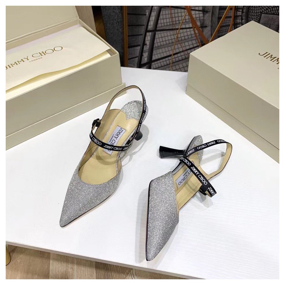 Cheap Reps Jimmy Choo Ray 65mm Slingback Pumps In Glitter