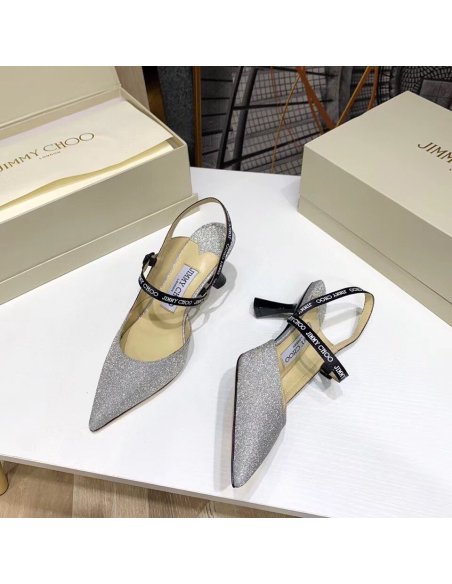 Cheap Reps Jimmy Choo Ray 65mm Slingback Pumps In Glitter