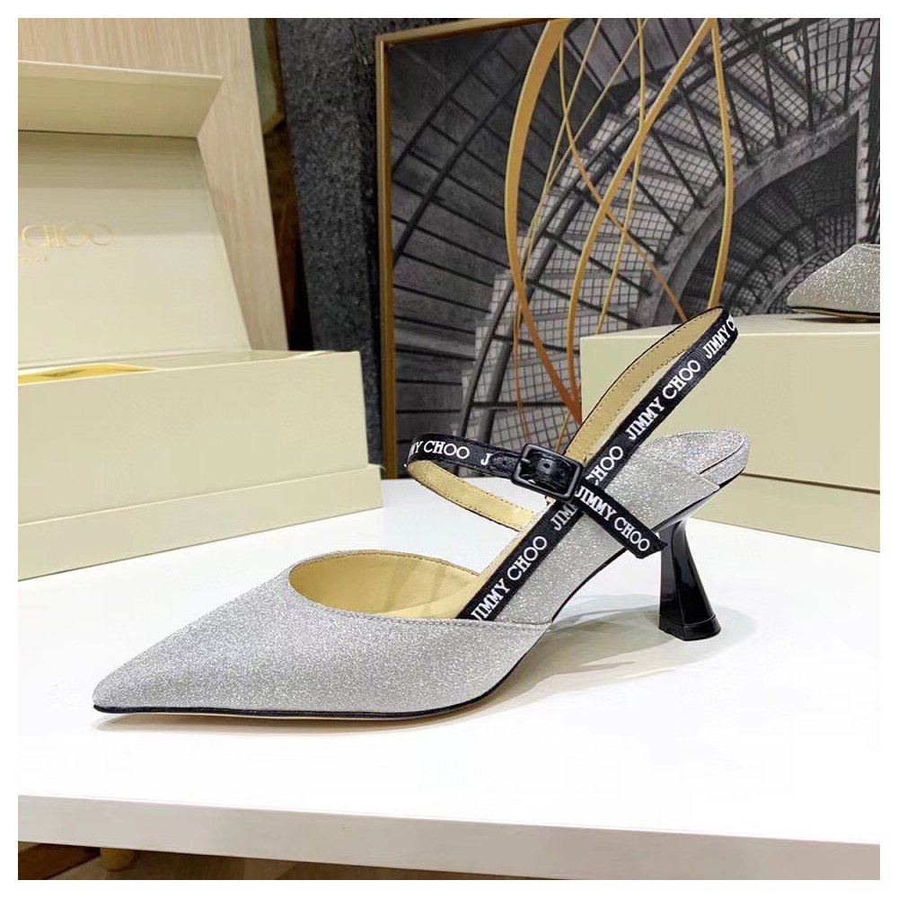 Cheap Reps Jimmy Choo Ray 65mm Slingback Pumps In Glitter