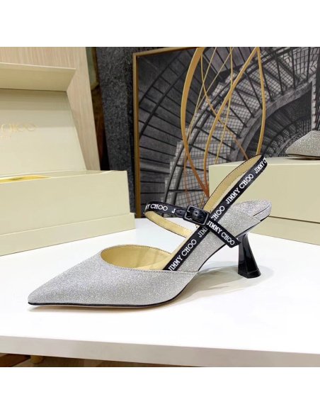 Cheap Reps Jimmy Choo Ray 65mm Slingback Pumps In Glitter
