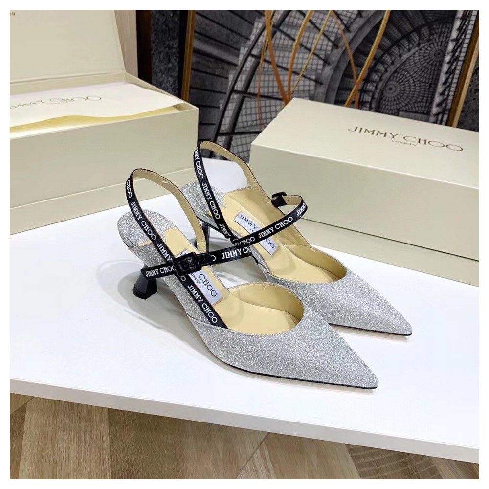 Cheap Reps Jimmy Choo Ray 65mm Slingback Pumps In Glitter