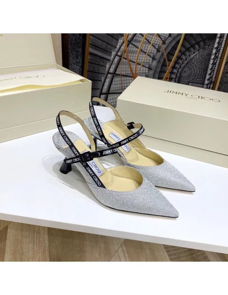 Cheap Reps Jimmy Choo Ray 65mm Slingback Pumps In Glitter