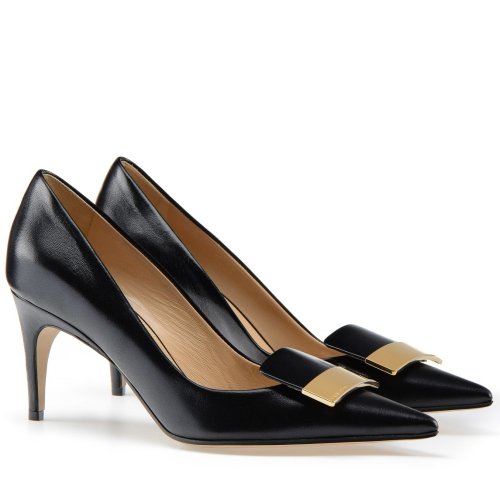 Cheap Reps Sergio Rossi SR1 Pumps 75mm In Black Lambskin