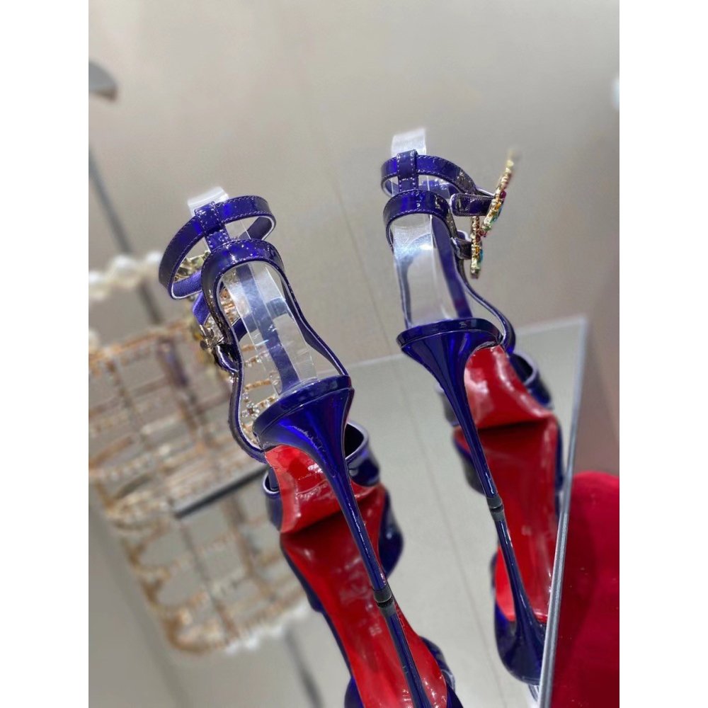 Cheap Reps Christian Louboutin Maravilla Joli 100mm Sandals In Speccio Leather