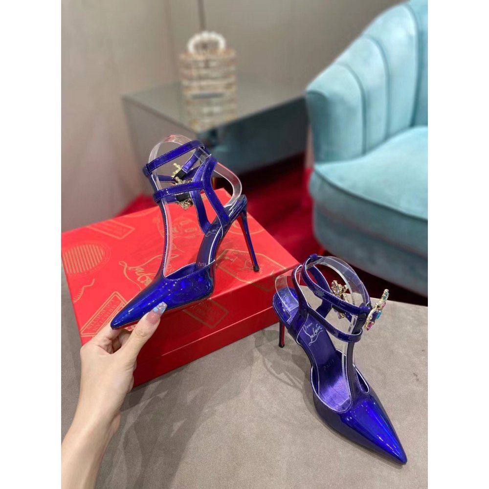 Cheap Reps Christian Louboutin Maravilla Joli 100mm Sandals In Speccio Leather