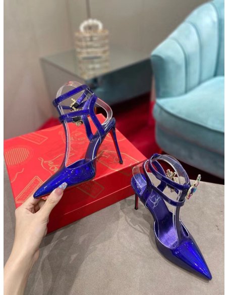 Cheap Reps Christian Louboutin Maravilla Joli 100mm Sandals In Speccio Leather