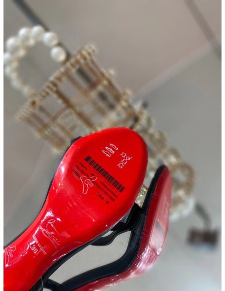 Cheap Reps Christian Louboutin Rosalie 100mm Sandals In Black Leather