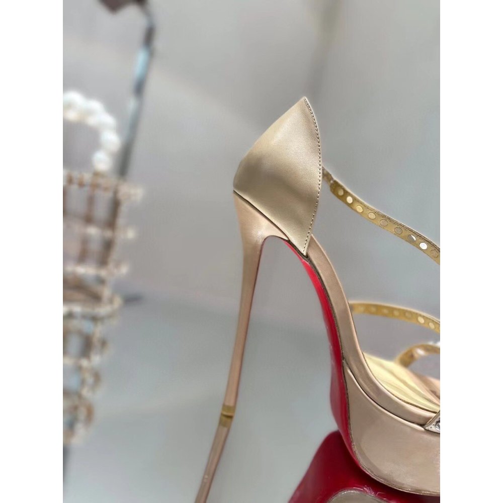 Cheap Reps Christian Louboutin Nude So Spike Alta Sandals 150MM