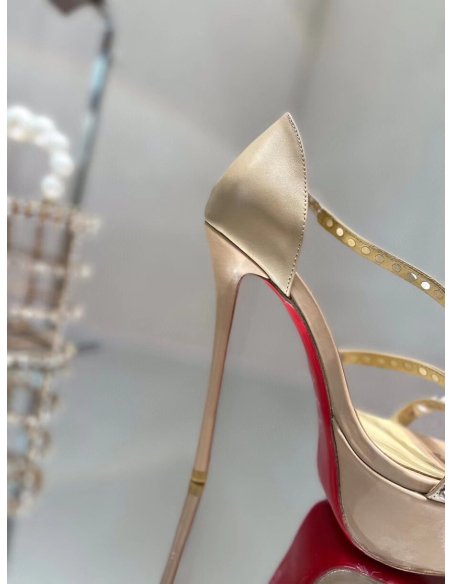 Cheap Reps Christian Louboutin Nude So Spike Alta Sandals 150MM