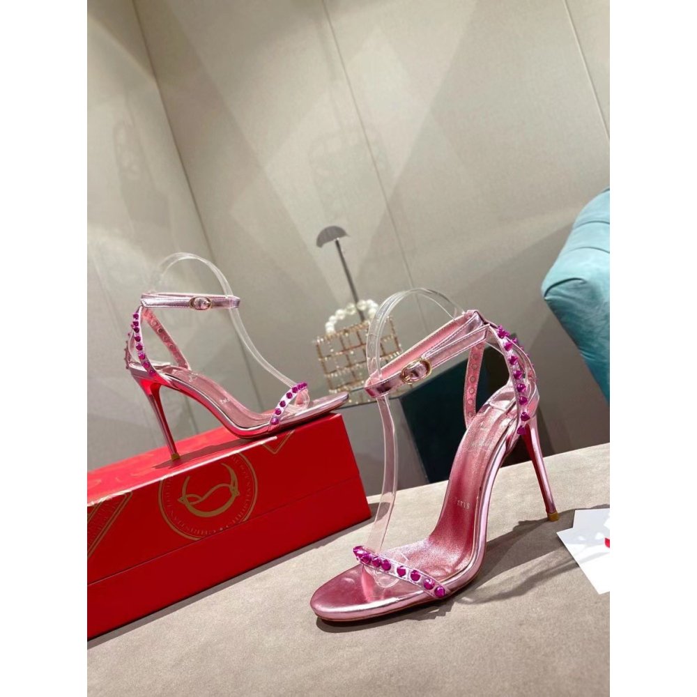 Cheap Reps Christian Louboutin So Me 100mm Sandals In Pink Leather