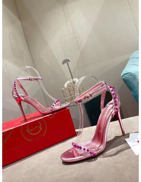 Cheap Reps Christian Louboutin So Me 100mm Sandals In Pink Leather