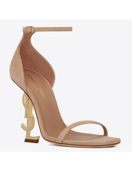 Cheap Reps Saint Laurent Opyum 110 Sandals In Beige Suede
