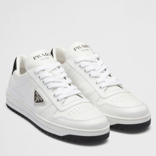 Cheap Reps Prada District Low-top Sneakers in White Calfskin